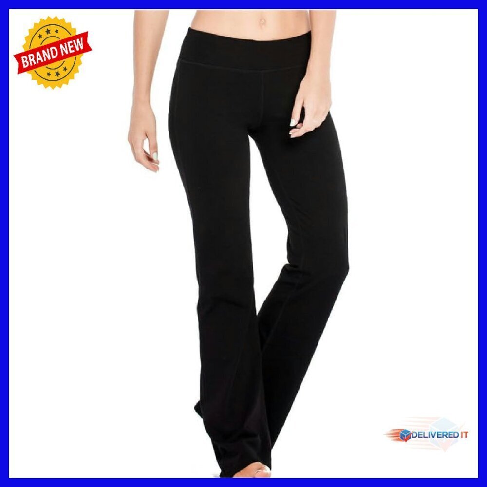 Women's Bootcut Yoga Pants Cotton Spandex Inner Pocket S-XXXL